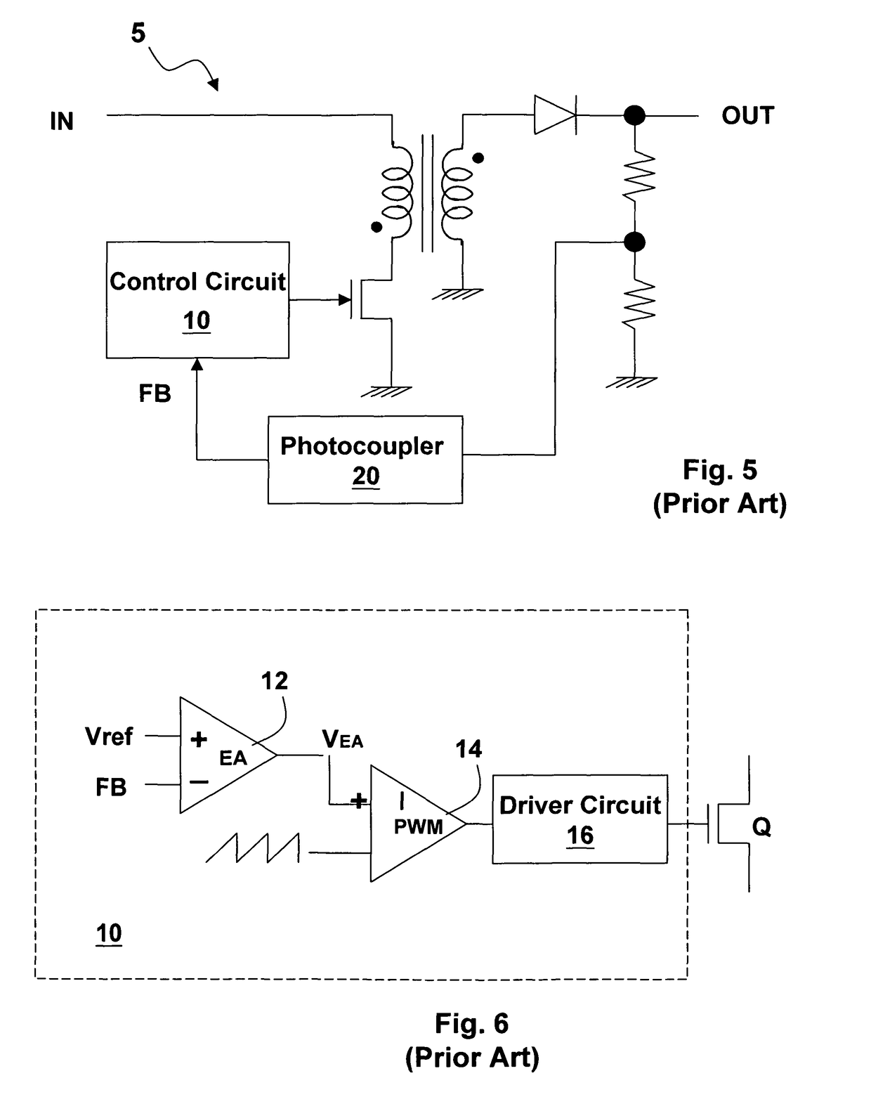 Power converter with improved line transient response, control circuit for power converter, and method for improving line transient response