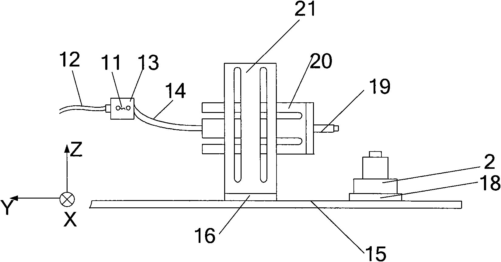 Spark plug type electric ignition coaxial nozzle shearing device