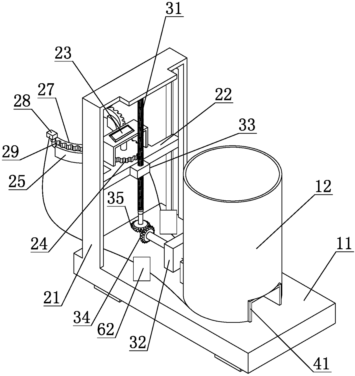 Lime slurry smearing device for trees