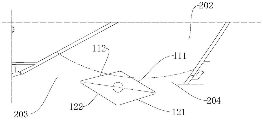 Air guide component and air conditioner with same