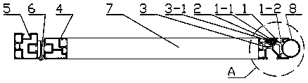 Positioning buffer structure of driver's door of bus