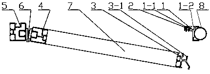 Positioning buffer structure of driver's door of bus