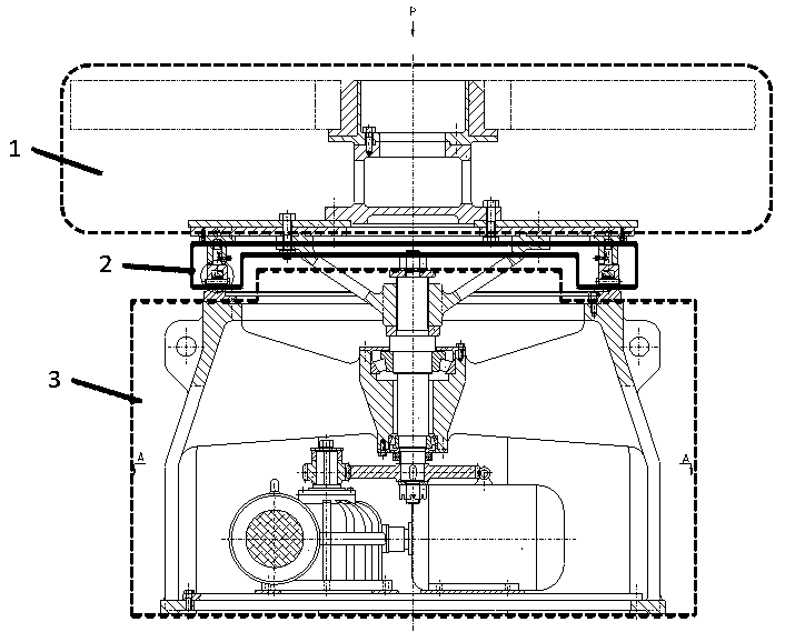 Rotary heating device for large impeller installation