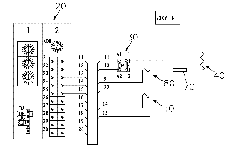 Heating control device used for packaging equipment