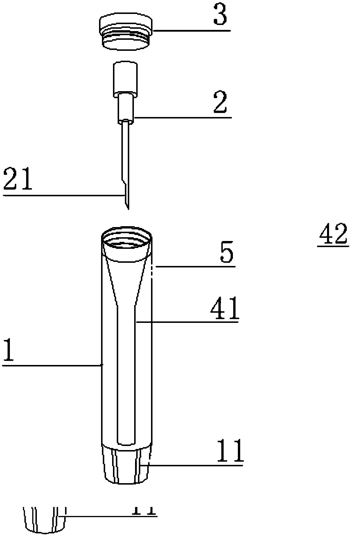 Biological sample vitrified cryopreservation device