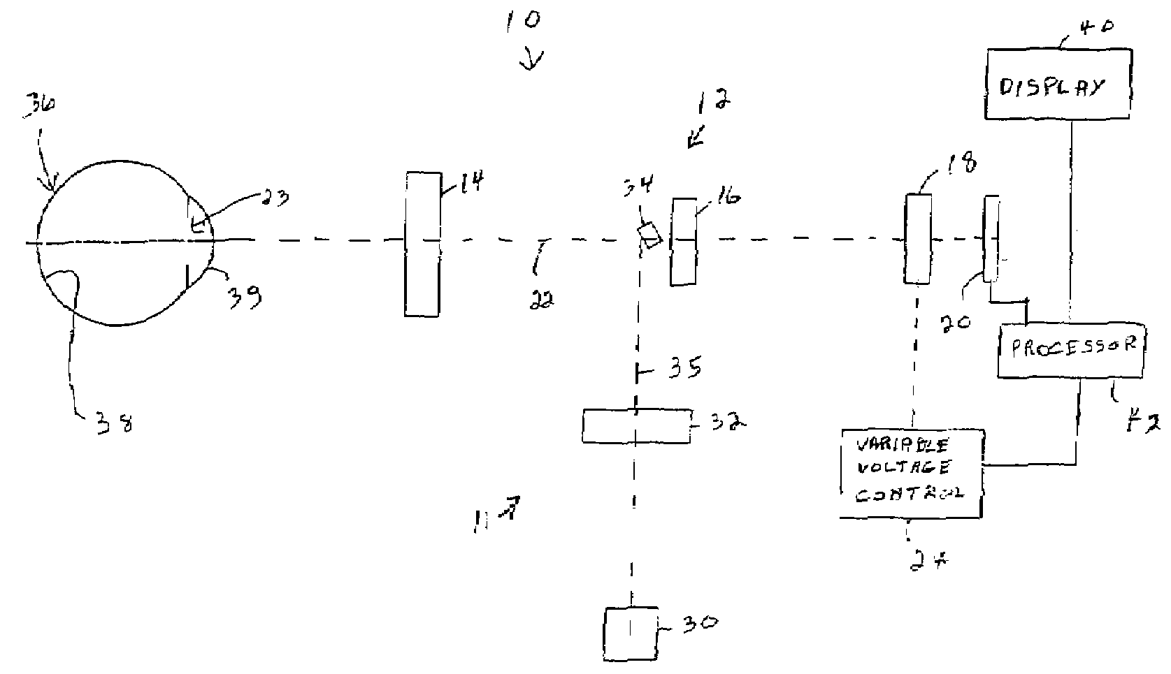 Medical diagnostic instrument with variable focus liquid lens