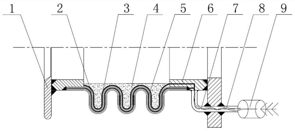 External pressure type expansion joint with leakage monitoring function