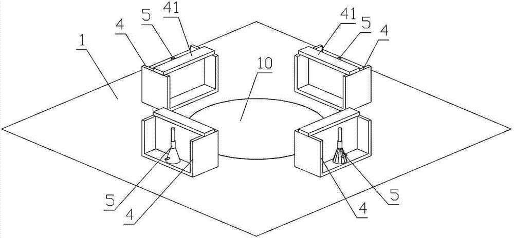 Continuous construction method for concrete pile steel pipe column