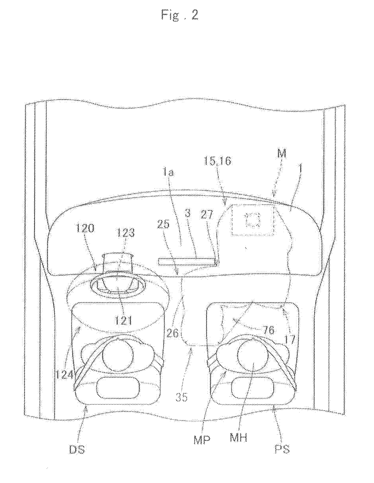 Airbag device for a front passenger seat