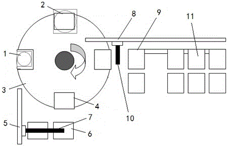 Four-station detection and cutting device for chip resistors