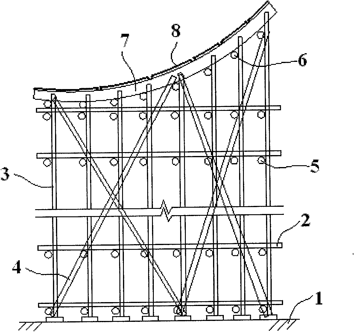 Construction method for building concrete superface with surface modeling