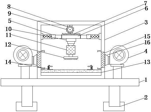 High-efficient leather dedusting device