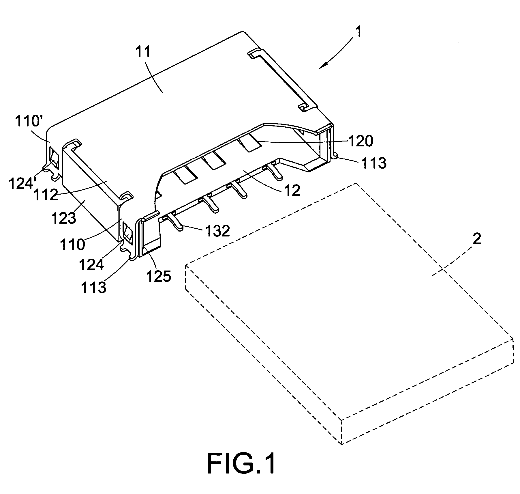 Socket of card reader (I) for memory card with connecting terminals following specification of USB