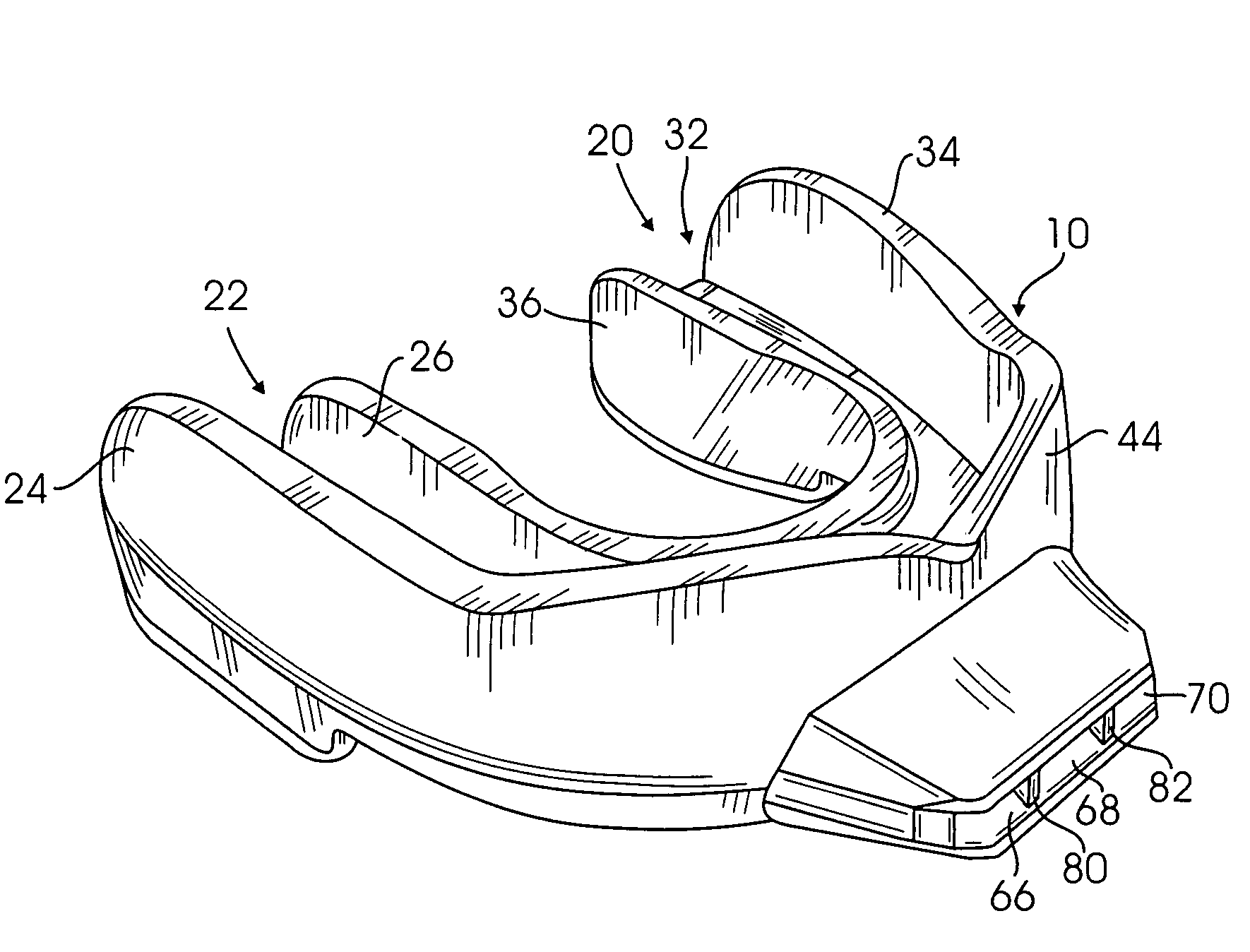 Mouthguard having breathing holes incorporated therein