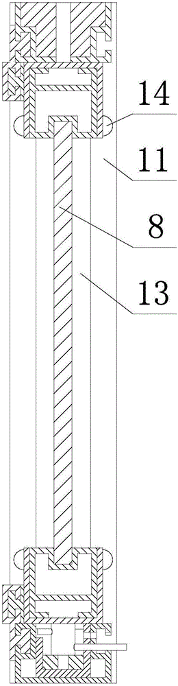 Upper transverse frame of energy-saving glass window with window sash capable of rotating by 90 degrees