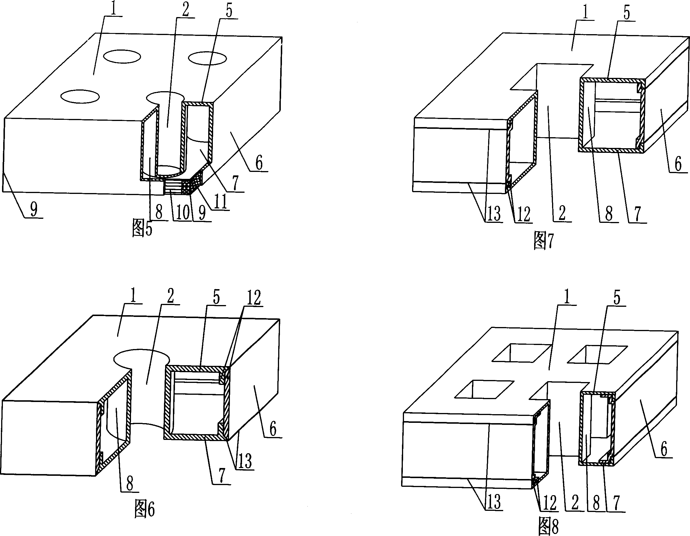 Light permanent tubing shell for filling concrete