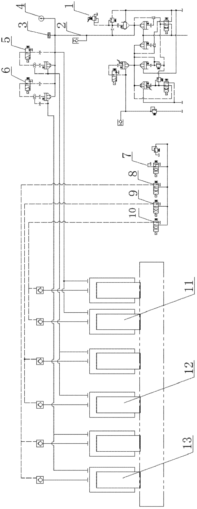 Multi-group tonnage classification control system of hydraulic press