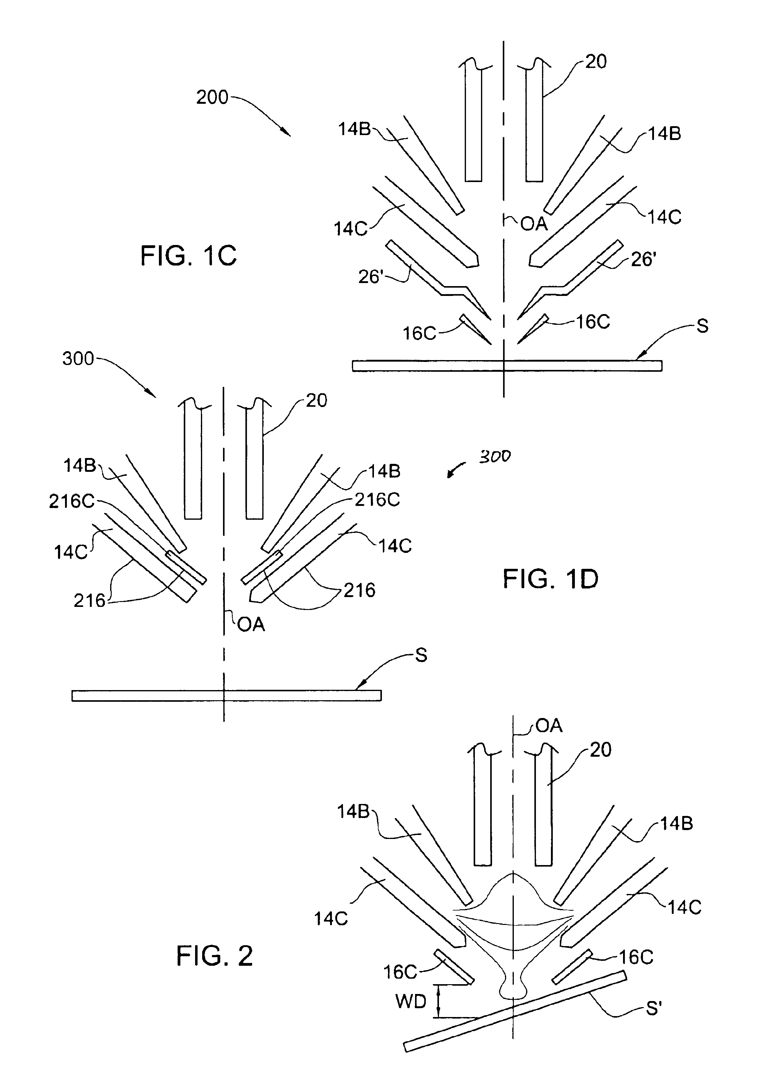 Objective lens arrangement for use in a charged particle beam column