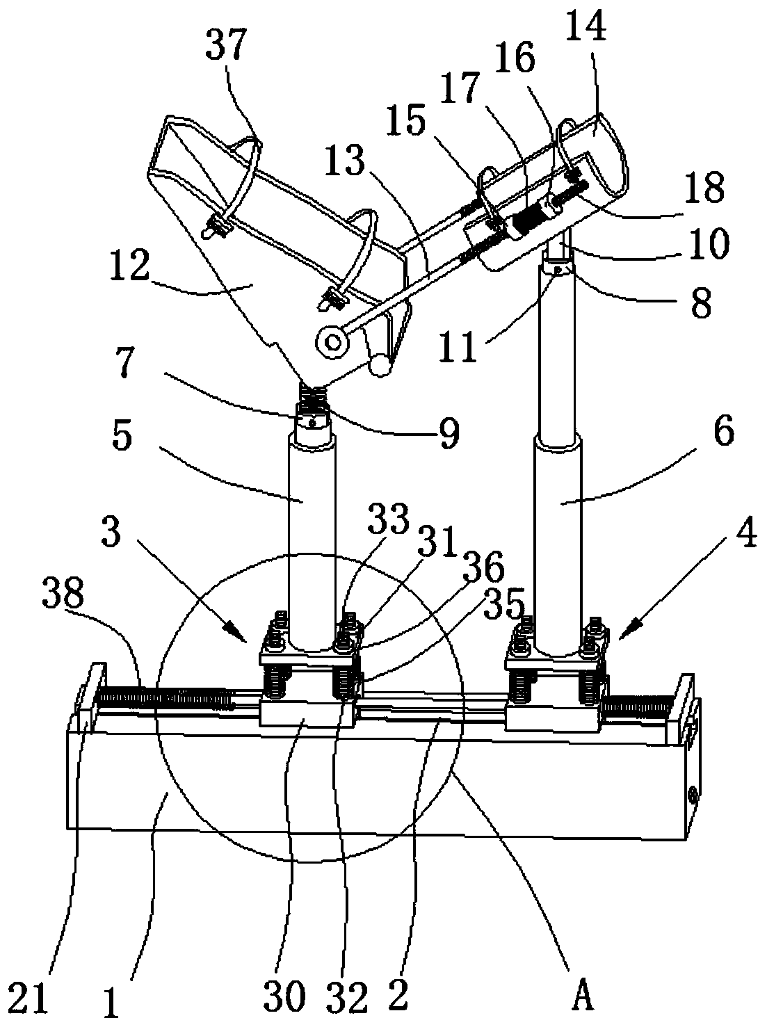 Orthopedic knee joint postoperative functional exercising device