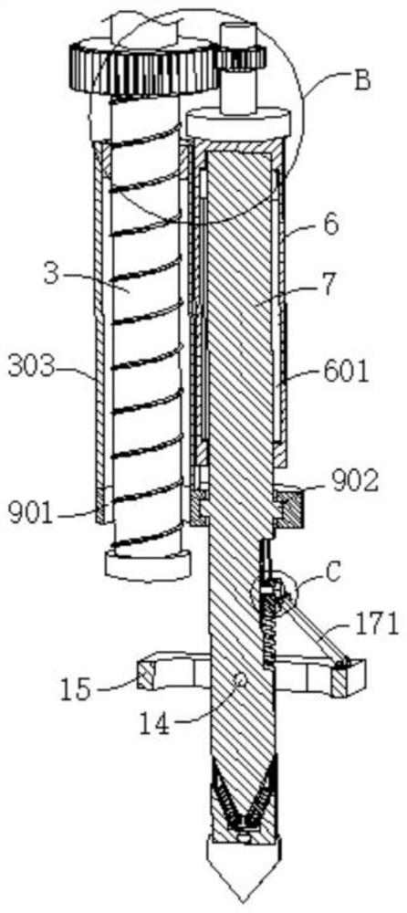 Supporting device for TBM end well excavating equipment for subway construction