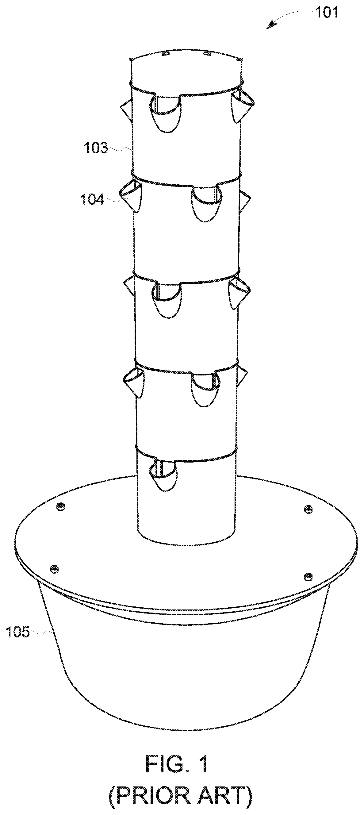 Stacking vertical garden system and method of use