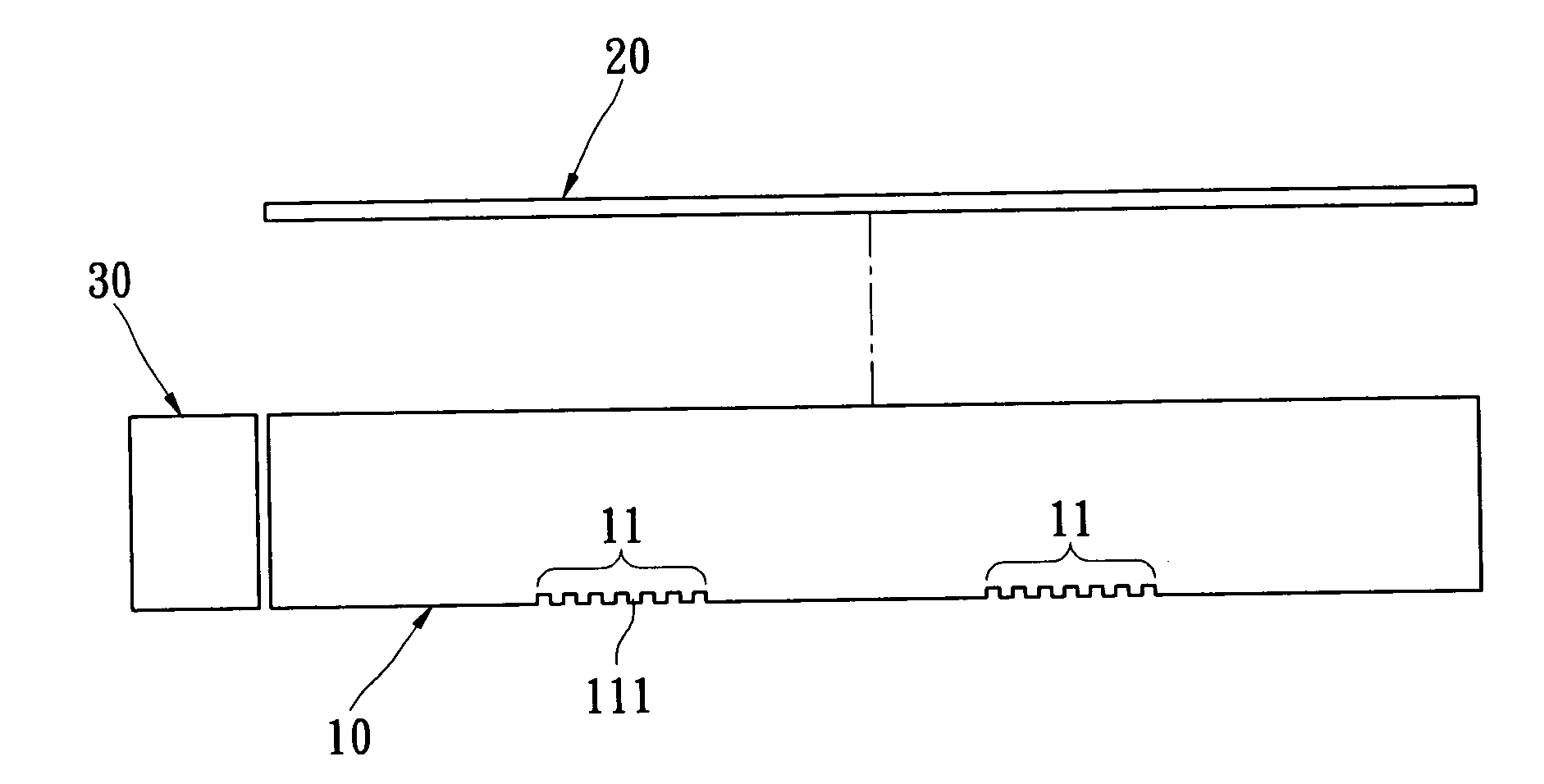 Keypad with increased refractive index