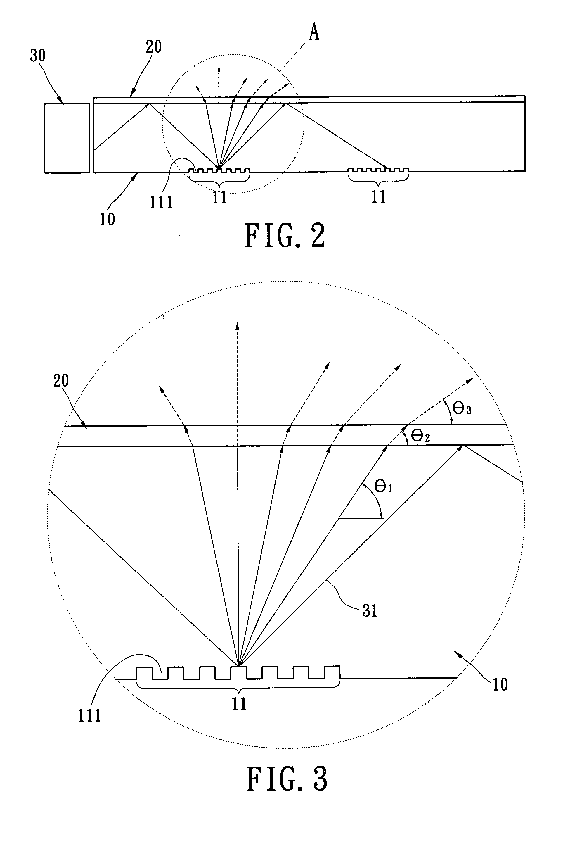 Keypad with increased refractive index