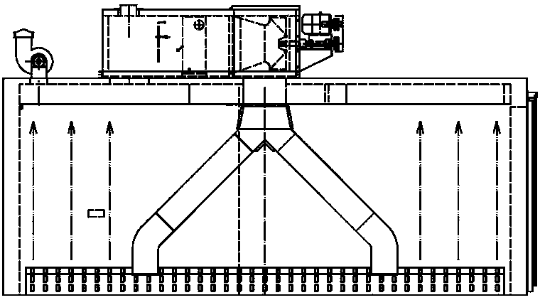 Curing device for accumulator plate and air supply mechanism in curing device