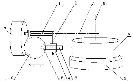 Tool setting device and tool setting method for gear machining on large-sized press