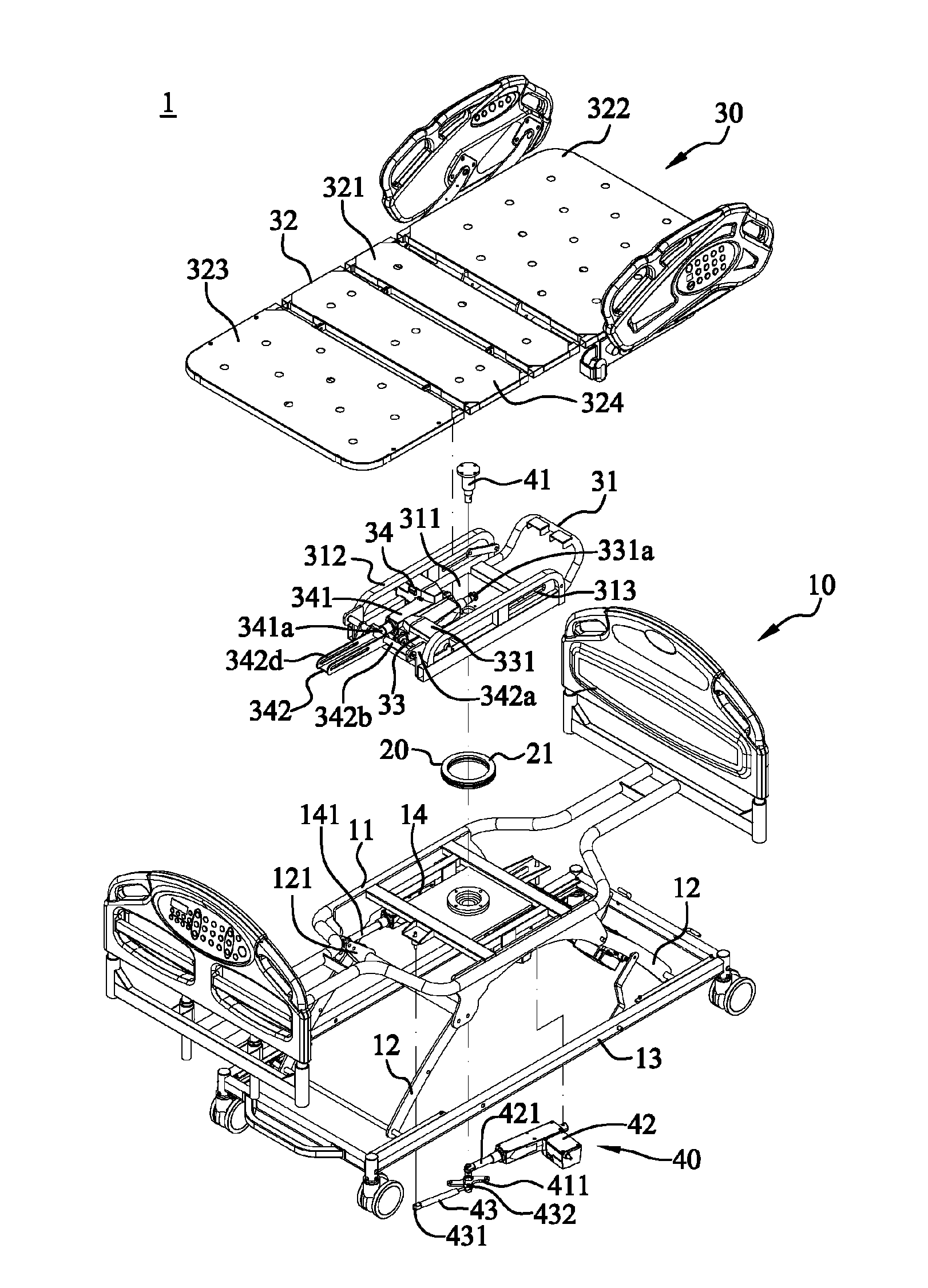 Rotating bed for medical care