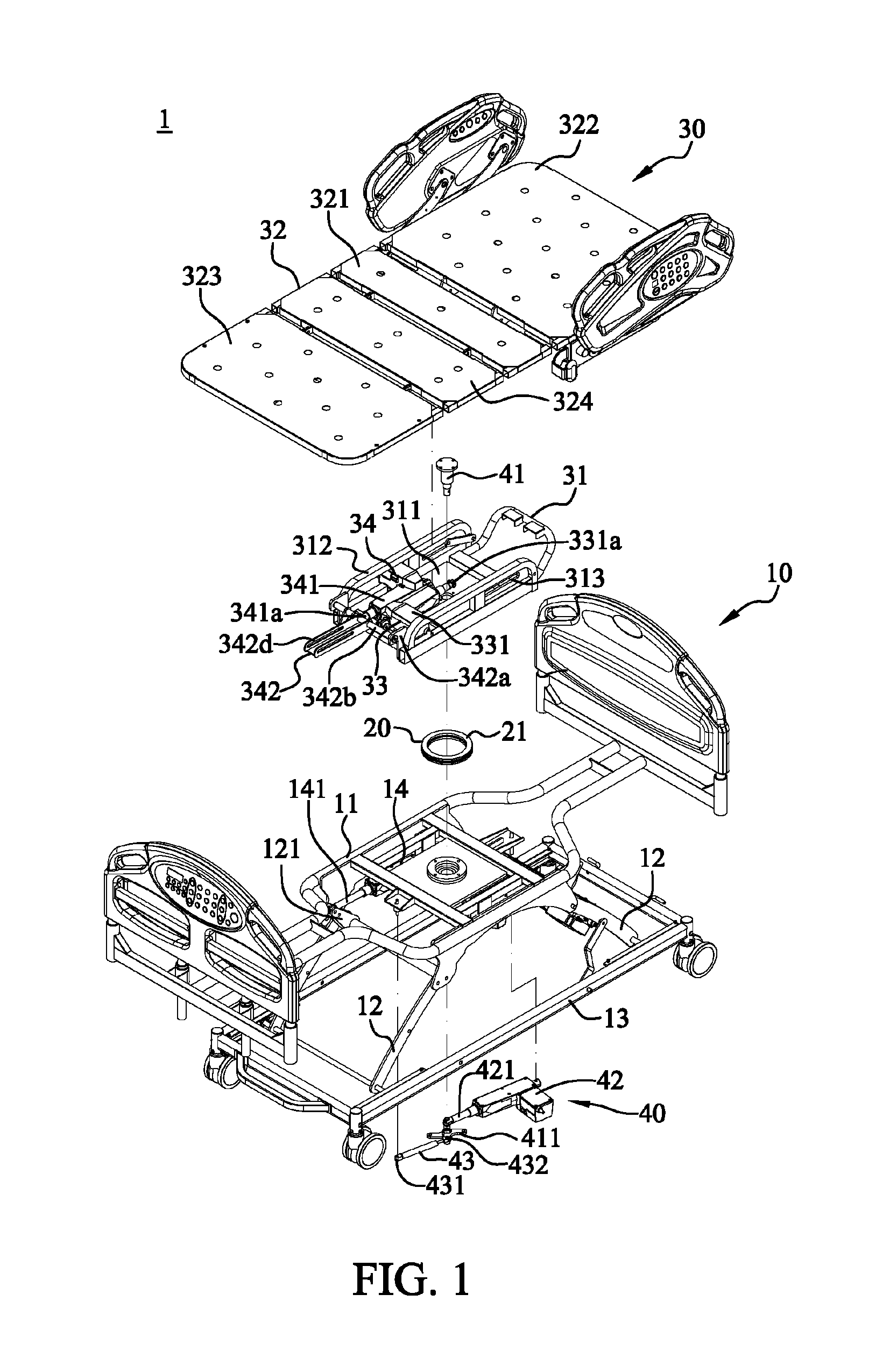 Rotating bed for medical care