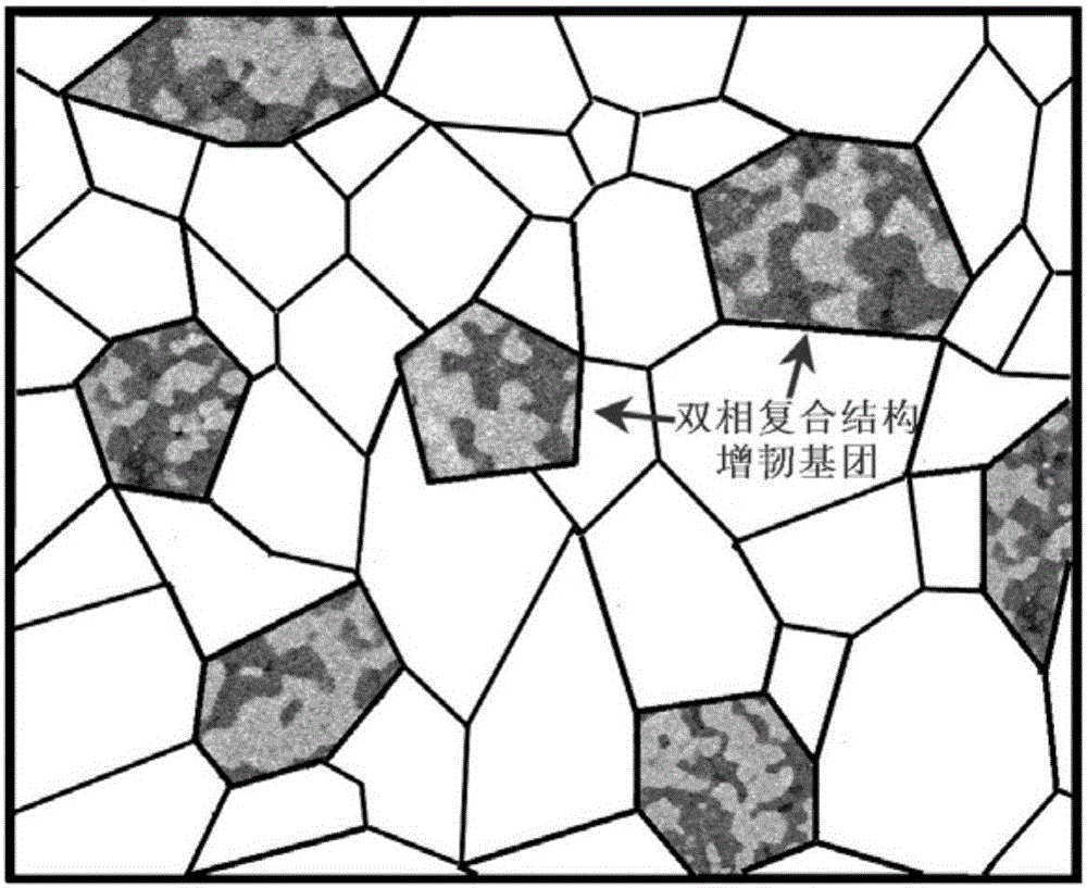 B4C composite ceramic with composite structure as toughening phase and preparation method of B4C composite ceramic