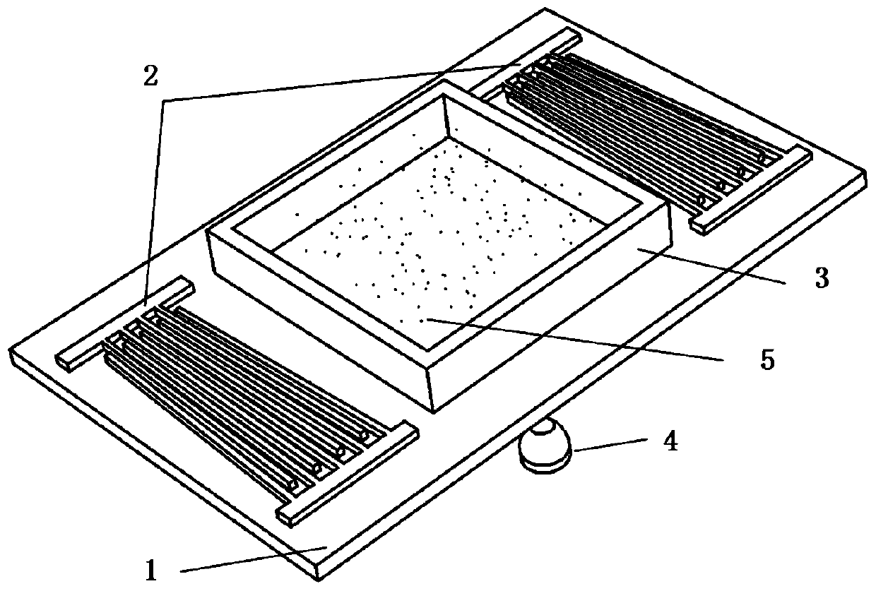 Surface wave time-frequency regulated localized heterogeneous composite material preparation device and method