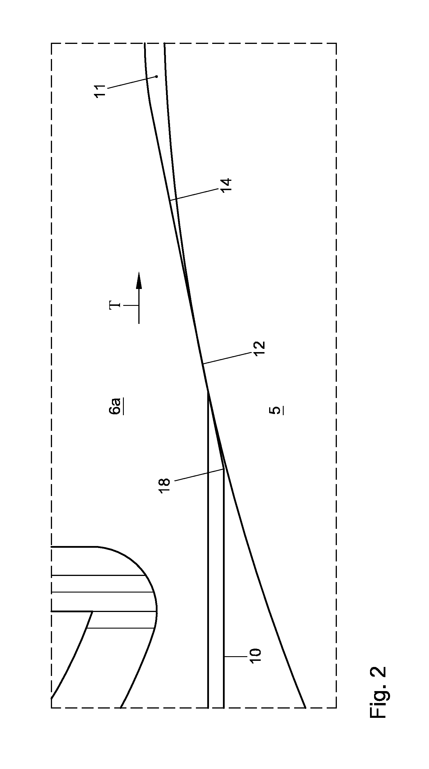 Conveying system, and use of a chamber extending inwardly with respect to a plastic module in a conveying system