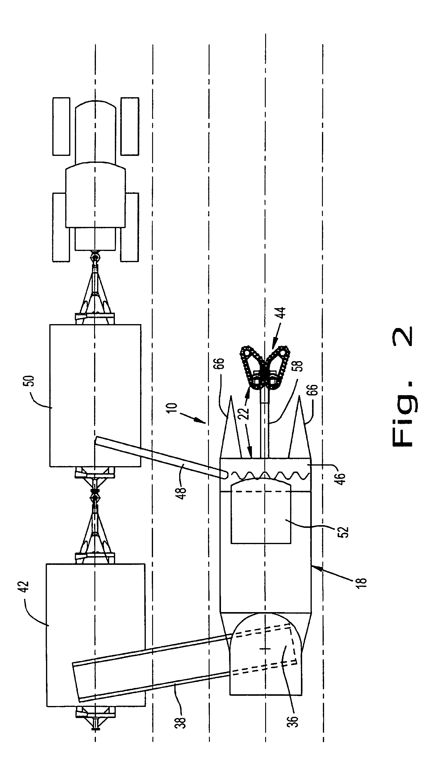 Seed gathering device for use by an agricultural harvester