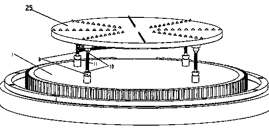 Unmanned aerial vehicle gravity center measurement and calibration device