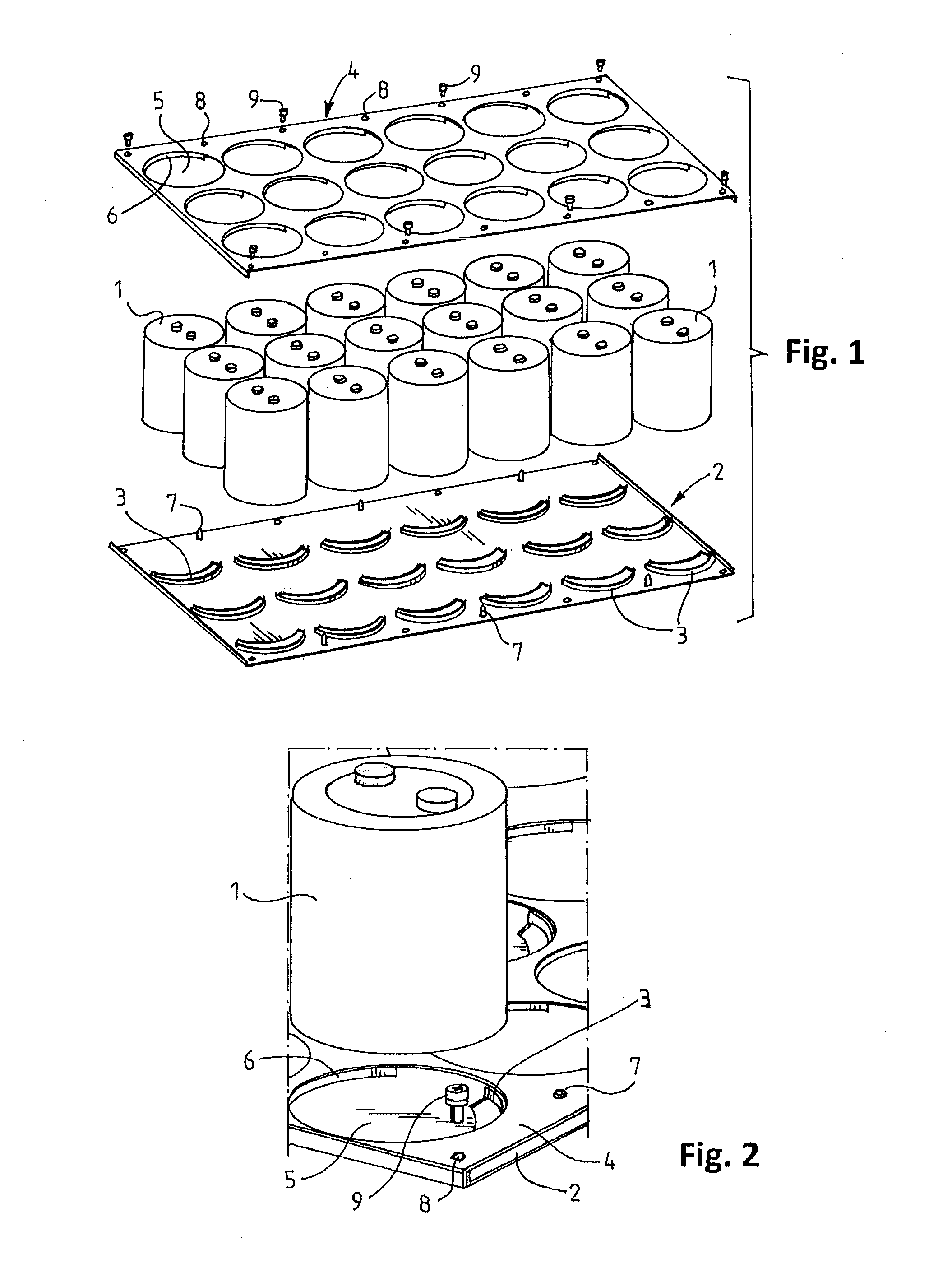 Capacitor fastening