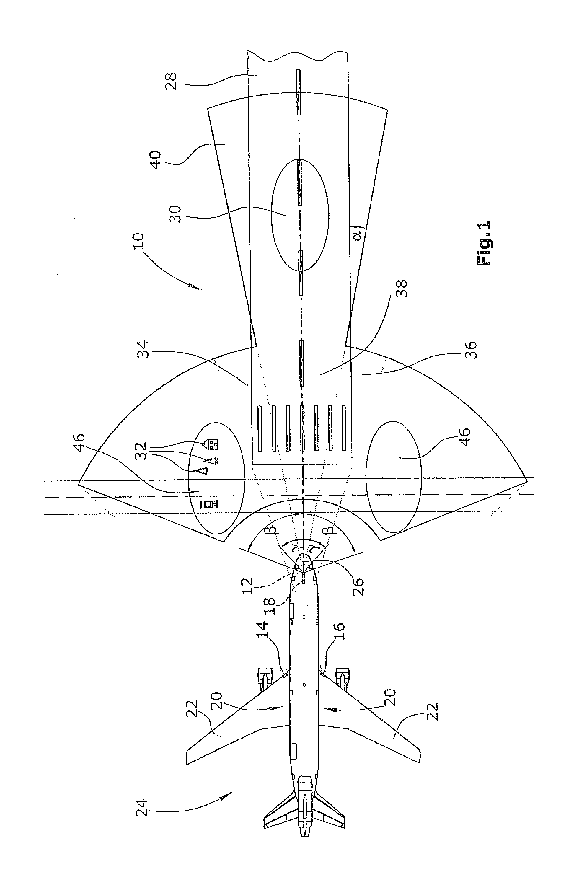 LED landing light arrangement for an aircraft