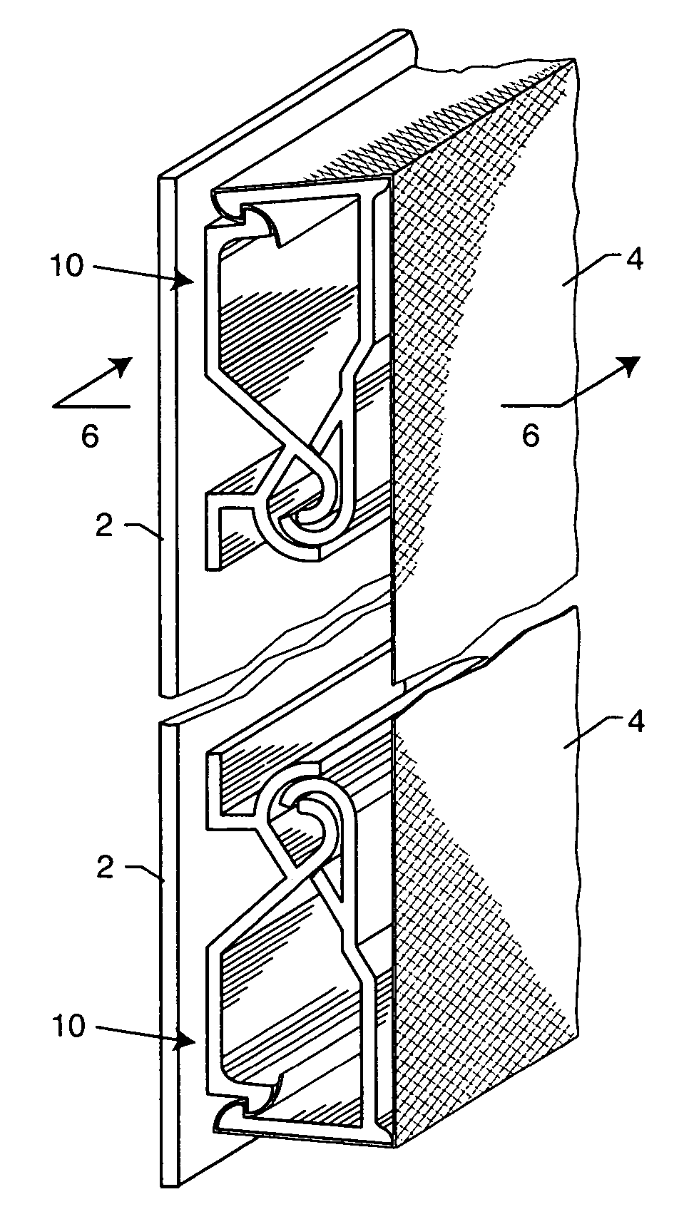 Track assembly for supporting fabrics