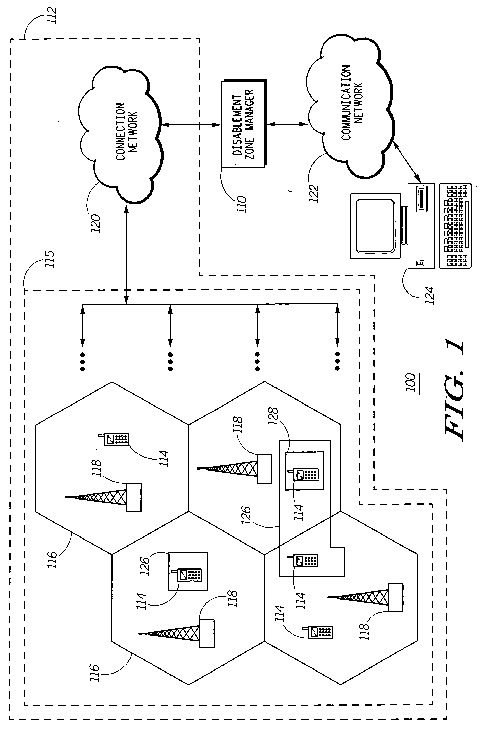 System and method for providing an adaptive disablement zone