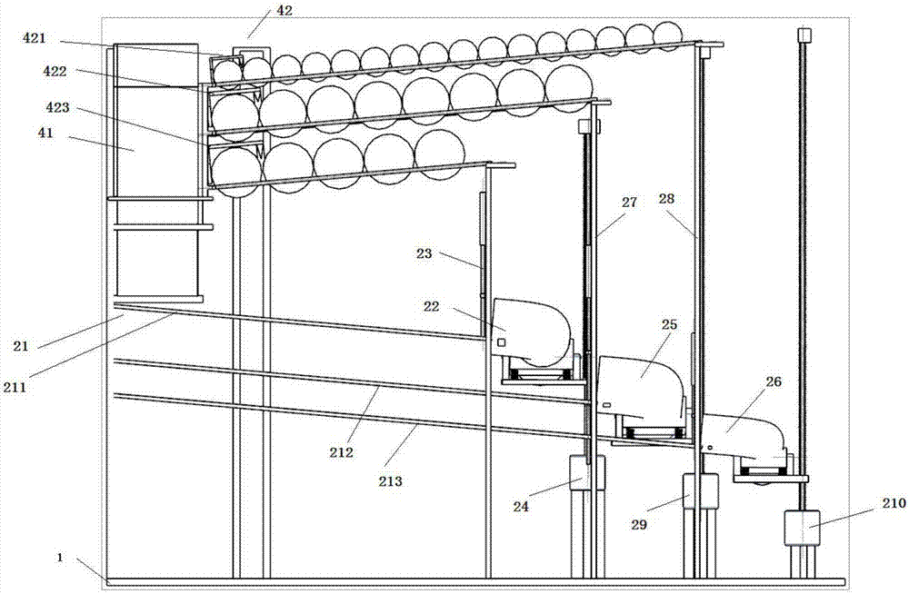 Self-service ball borrowing-returning machine