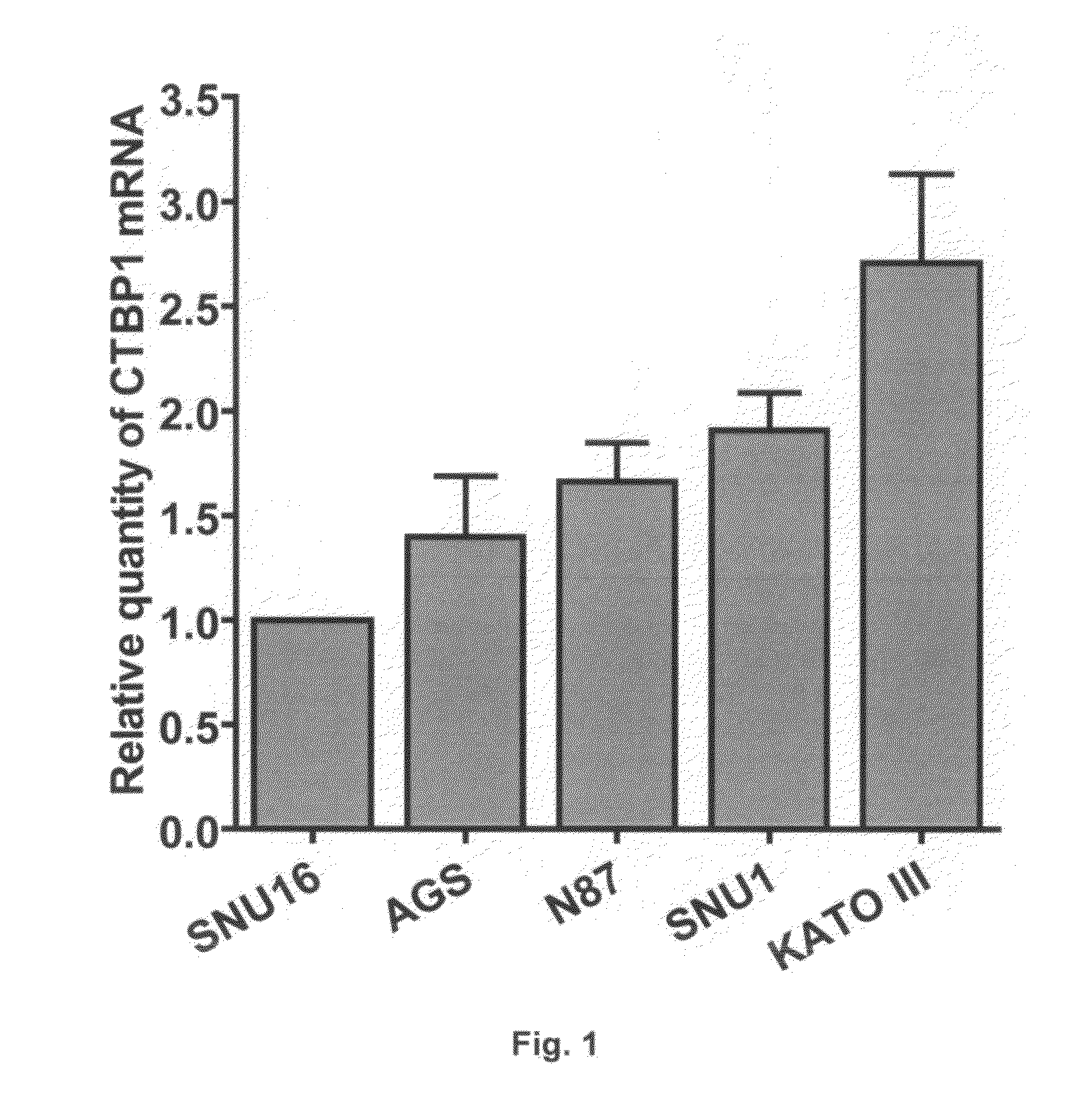 USE OF CTBP1 siRNA FOR THE TREATMENT OF GASTRIC CANCER