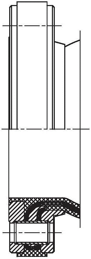 Axial buckling and pressing connector