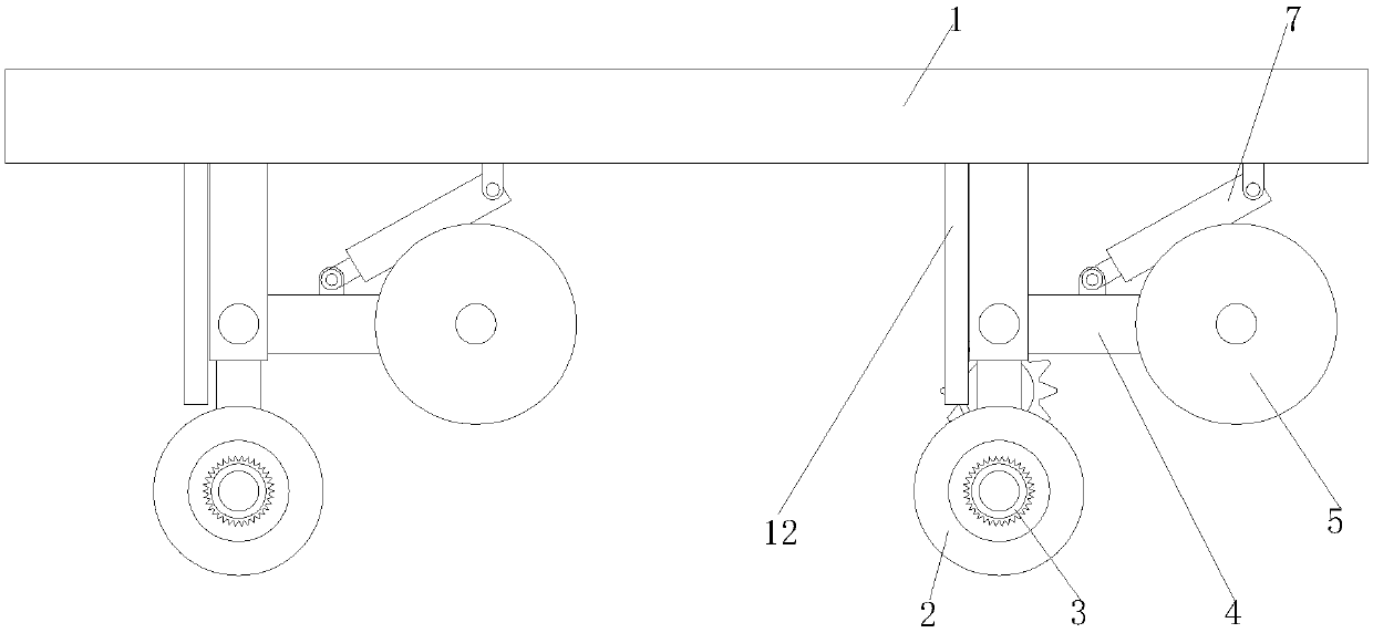 A dual-purpose transport vehicle for ground rail and flat ground