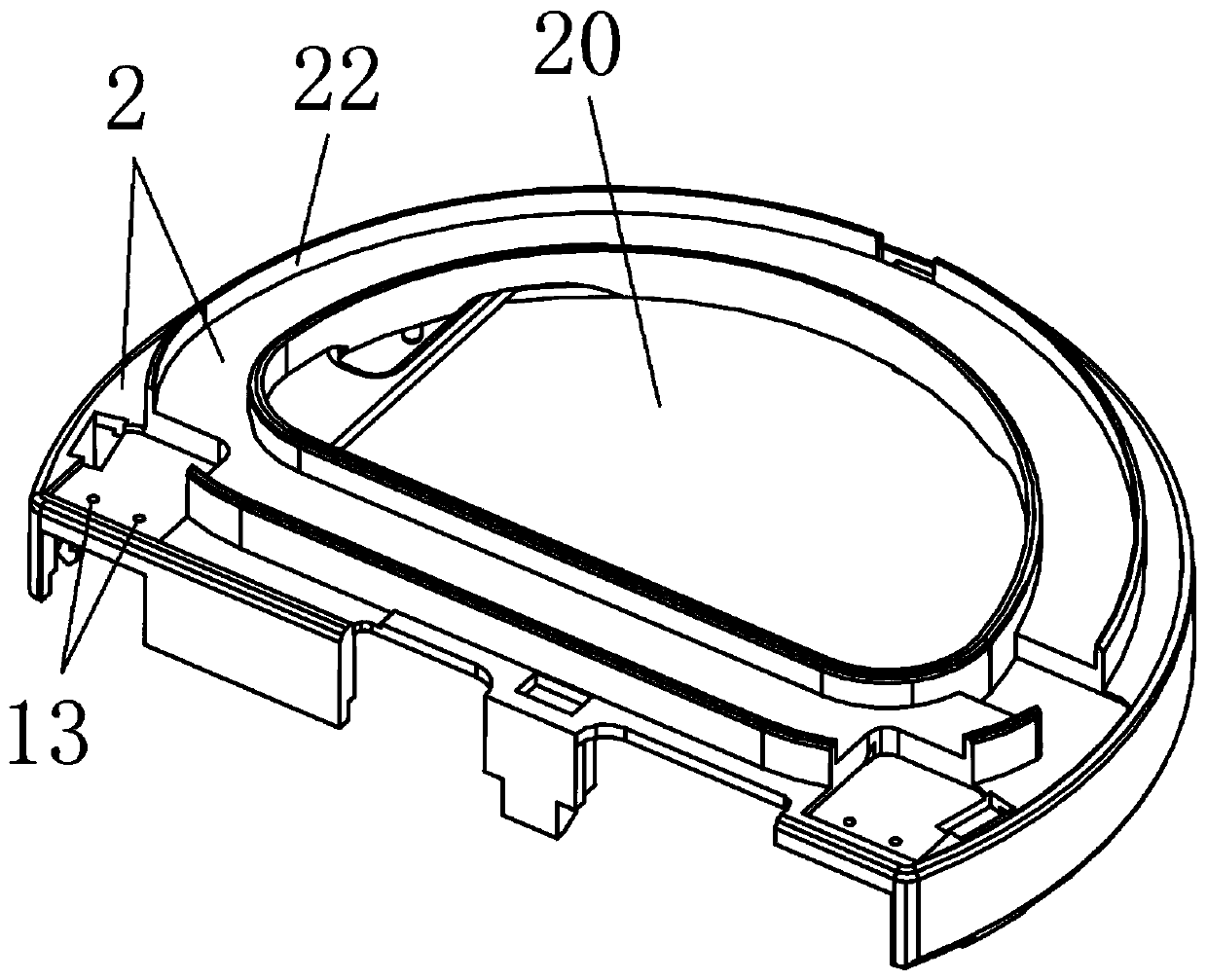 Wireless charging and communication coil fixed connection assembly of active implantable medical device