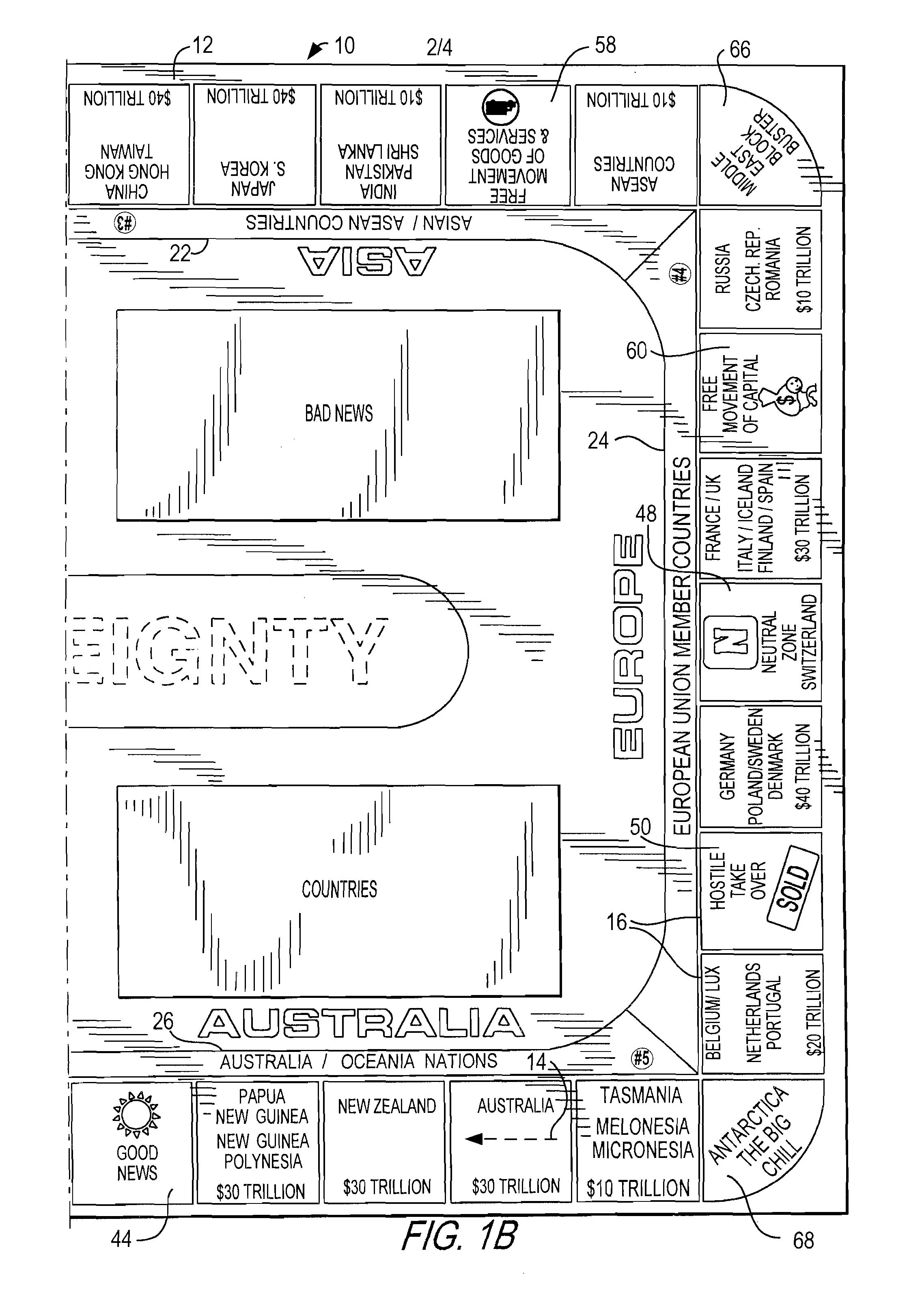 Global property trading board game