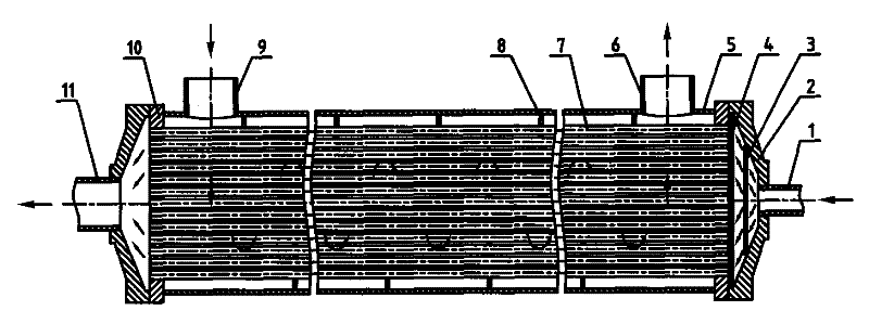 Pure reverse flow dry evaporator device and use method thereof