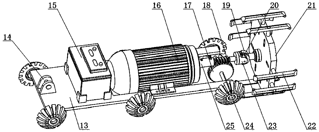 Automatic dust-removal paint spraying device for inner wall of pipeline