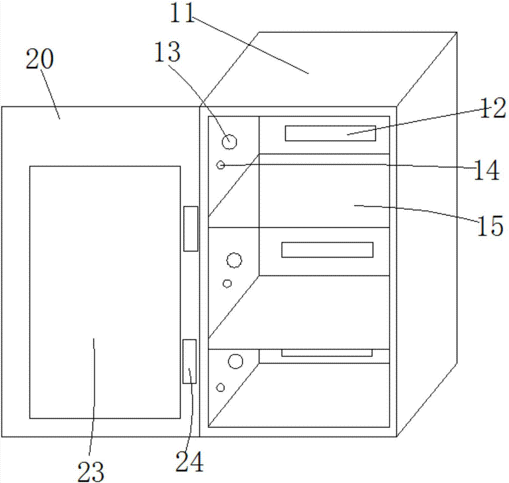 Manufacturing method for cabinet door of disinfection cabinet