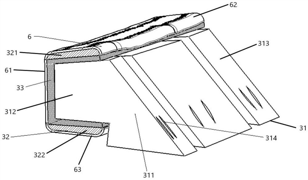 A bonding process for v-skinned honeycomb sandwich structure